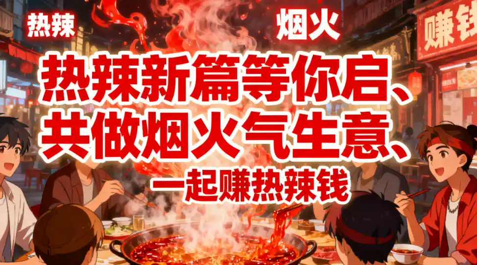 热辣新篇等你启、共做烟火气生意、一起赚热辣钱